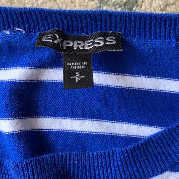 Express crew neck striped lightweight sweater S - Picture 4 of 5